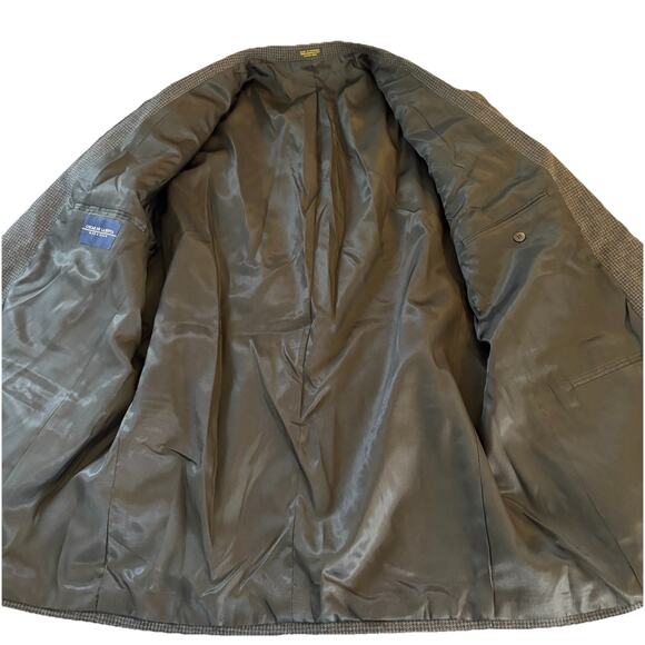 Oscar de la Renta Men’s Wool Black & Gray Herringbone Sport Coat Blazer Sz 46L - Picture 6 of 15